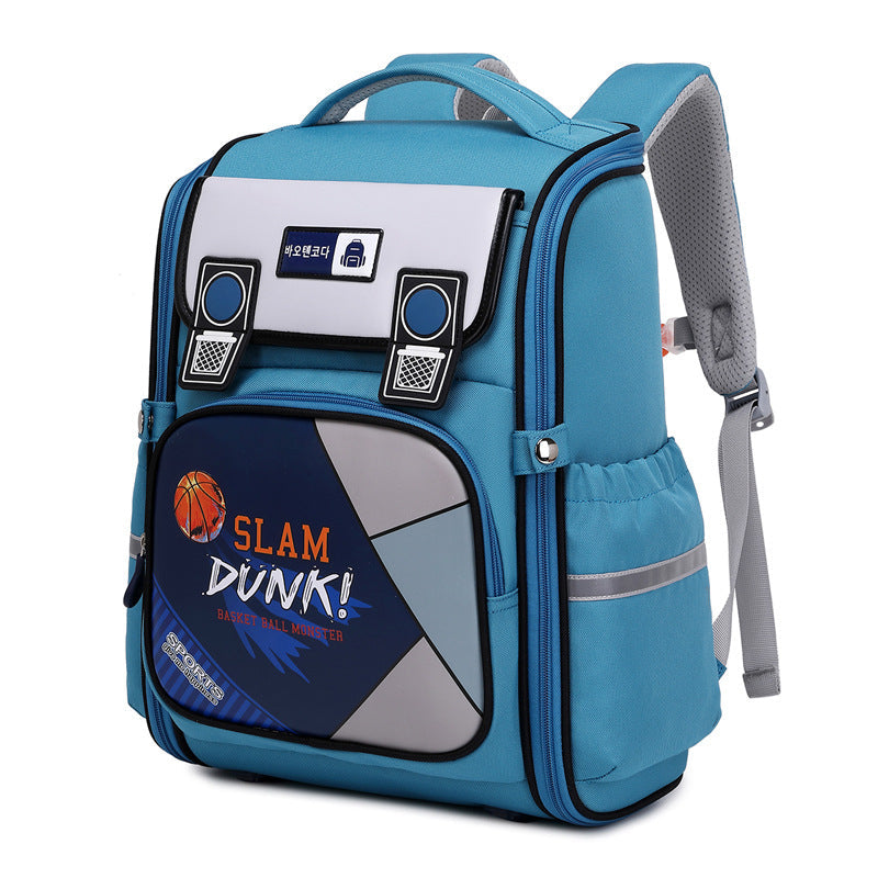 Vertical Fashion Cartoon Primary Grade Spine Elementary School Students' Schoolbags