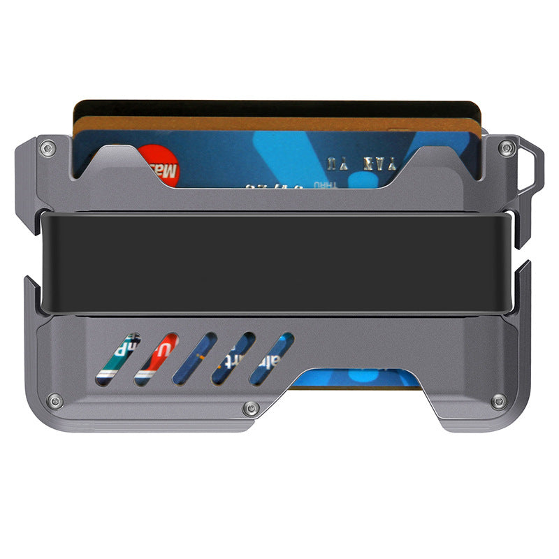 Men's Metal Aluminum Alloy Clamp Credit Card Holder