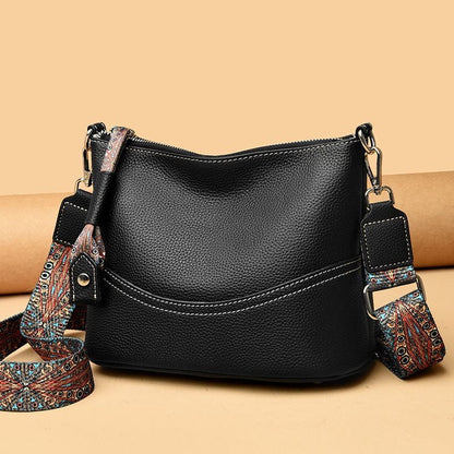 Women's Hobo First Layer Cowhide Street Shooting Shoulder Bags