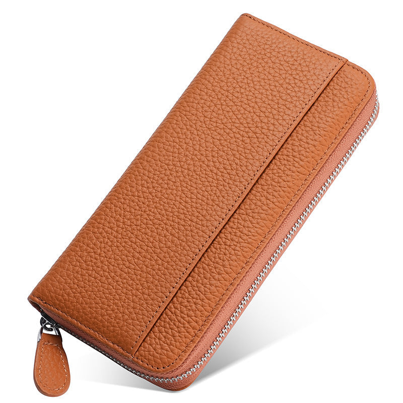 Women's & Men's & Genuine Leather Credit Long Clutch Purses