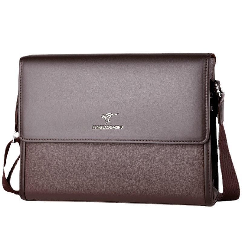 Men's Source Horizontal Leather Business Commute Men's Shoulder Bags