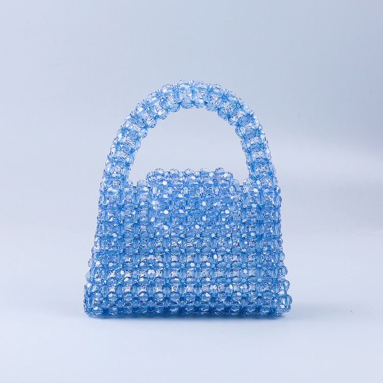 Trend Handmade Beaded Weave Acrylic Multicolor Handbags