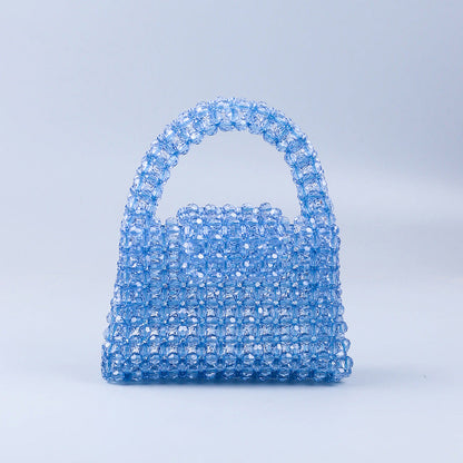 Trend Handmade Beaded Weave Acrylic Multicolor Handbags