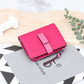 Women's Leather Contrast Color Short Fashion Fold Ladies Wallets