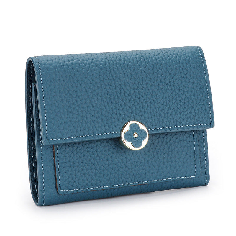 Women's Leather Short Soft Cowhide Pure Ladies Wallets