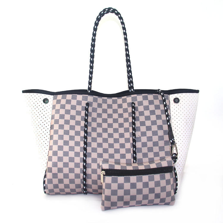 Leopard Print Printed Black Portable Beach Shoulder Bags