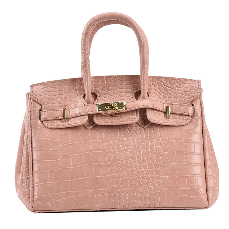 Women's High-grade Crocodile Pattern Fashion Portable Kelly Shoulder Bags