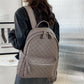 Women's Fashion Large Capacity Embossing Plaid Soft Backpacks