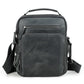 Men's Black Angel Retro Crazy Horse Leather Men's Shoulder Bags