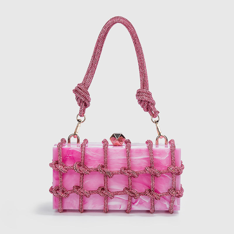 Storage Box Banquet Handcraft Braiding Rope Small Square Bags