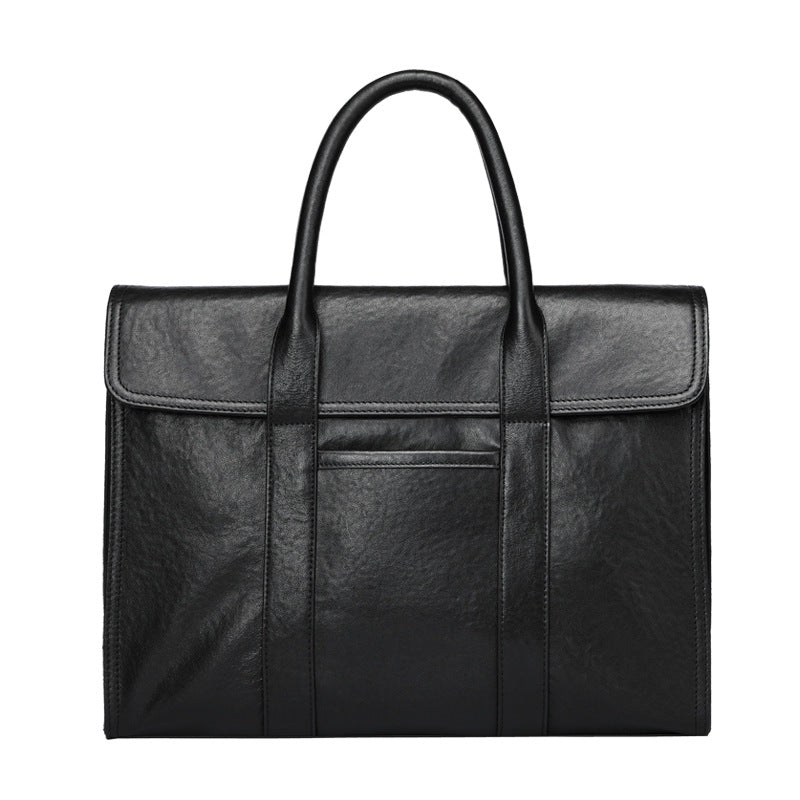 Men's Leather Business Large Capacity Computer Cowhide Men's Briefcases