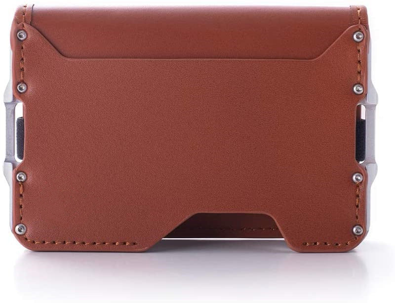 Men's Swiping Aluminum Alloy 2 Fold Leather Men's Wallets