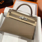 Women's Bubble Green Second Generation Kelly Genuine Shoulder Bags