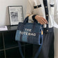 Women's Denim Fashion Retro Niche Stitching Embroidered Bags
