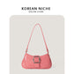 Women's Retro Canvas Stitching Underarm High-quality Portable Shoulder Bags