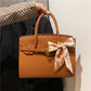 Women's Color Light Luxury Silk Scarf Minimalist Tote Bags