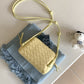 Women's Summer Double Zipper Retro Textured Woven Crossbody Bags