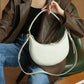 Women's Super Popular White Medium-sized Monthly Curved Armpit Bags