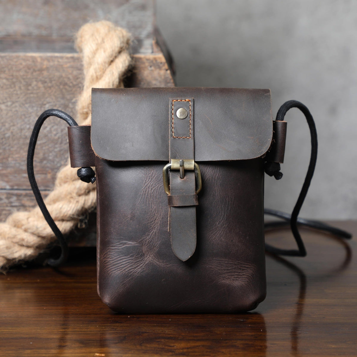 Simple Mobile Crazy Horse Leather Everyday Phone Bags