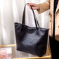 Women's Large Capacity Woven Commute Fashion Tote Bags