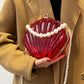 Women's Transparent Shell Box Western Style Pearl Shoulder Bags