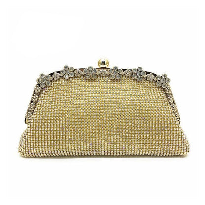 Women's Holding Dinner Flower Decorations Banquet Clutch Evening Bags