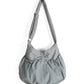Women's Design Drawstring Ruffle Lightweight Versatile Large Crossbody Bags