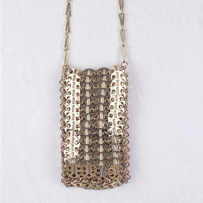 Women's Gold Sequins Handmade Fashion Mobile Niche Crossbody Bags