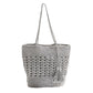 Women's Capacity Hollow Straw Tassel Woven Vacation Shoulder Bags