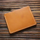 Men's Vegetable First Layer Short Cowhide Vintage Card Holder