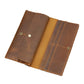 Men's Retro Crazy Horse Leather Long Clutch Ladies Wallets