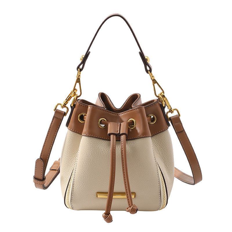 Fashion Women's Niche Round Color Block Crossbody Bags