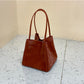 Women's Chinese Style Tip Leather Satin Large Shoulder Bags