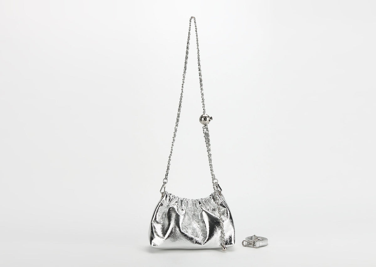 Women's Leather Folds Cloud Fashionable First Layer Shoulder Bags