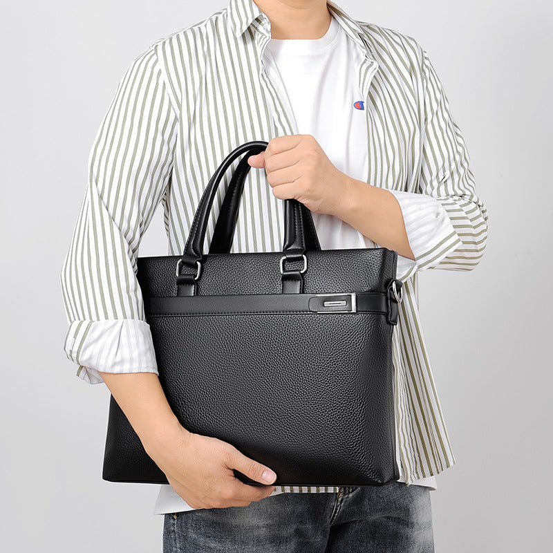 Men's Document Authentic Leather Tactile Feel Tide Men's Handbags