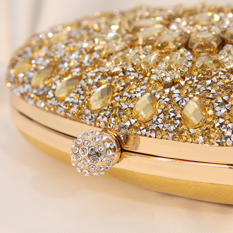 Women's Clutch Alloy Diamond Flower Dress Banquet Evening Bags