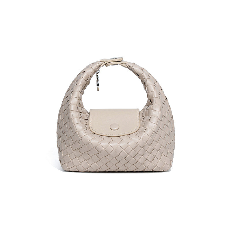 Women's Dragon Inlaid Woven Portable Selenodont Dumpling Armpit Bags