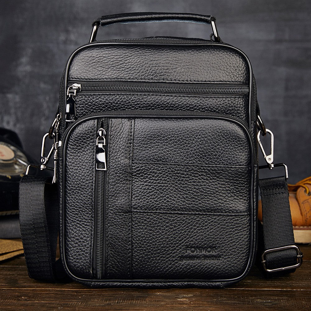 Men's First Layer Cowhide Genuine Leather Men's Shoulder Bags
