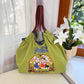 Women's Style Embroidery Shopping Fashion Nylon Waterproof Shoulder Bags