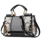 Women's Fashion Embroidery Large Capacity Bright Leather Shoulder Bags