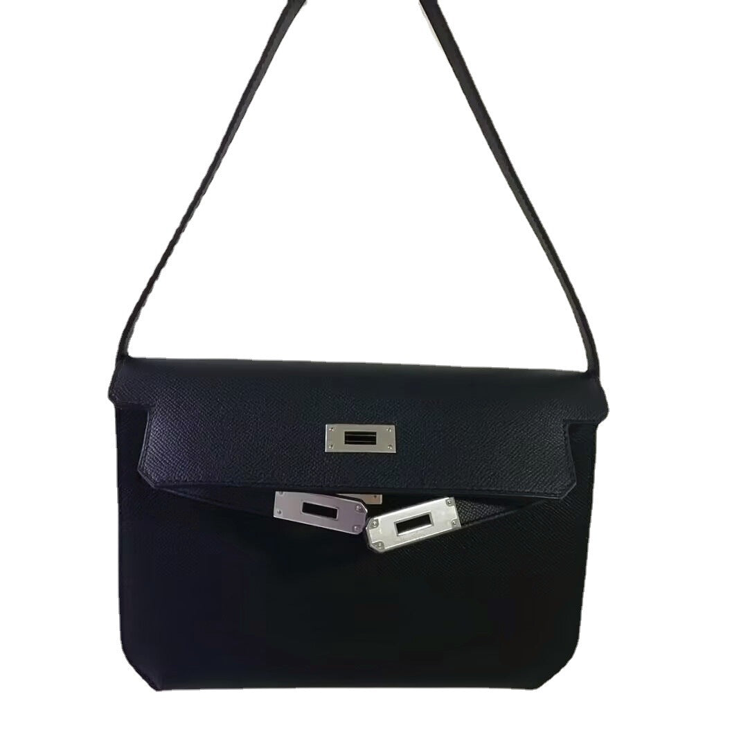 Women's Genuine Leather Retro Kelly High-grade Versatile Shoulder Bags