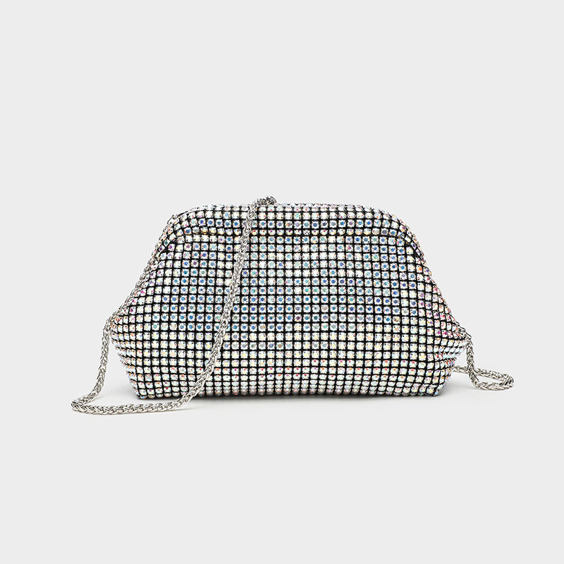 Women's Full Diamond Shiny Rhinestone Brick Dinner Handbags