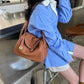Large Capacity Underarm Lindy Doctor Leather Crossbody Bags