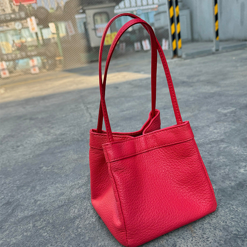 Women's Genuine Leather Sheepskin Minority Fashion Shoulder Bags