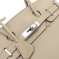Sier Kelly Leather Large Capacity Litchi Handbags