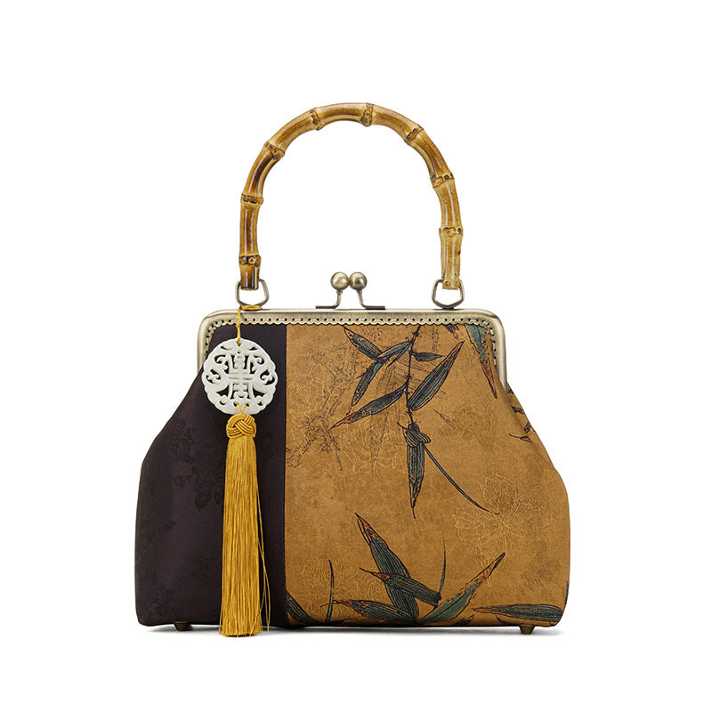 Cheongsam Printed Ancient Style Banquet Portable Handbags