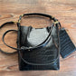Women's Spanish Brown Pleated Drawstring Versatile Wide Crossbody Bags
