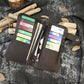 Men's Crazy Horse Leather Long Genuine Iron Men's Wallets