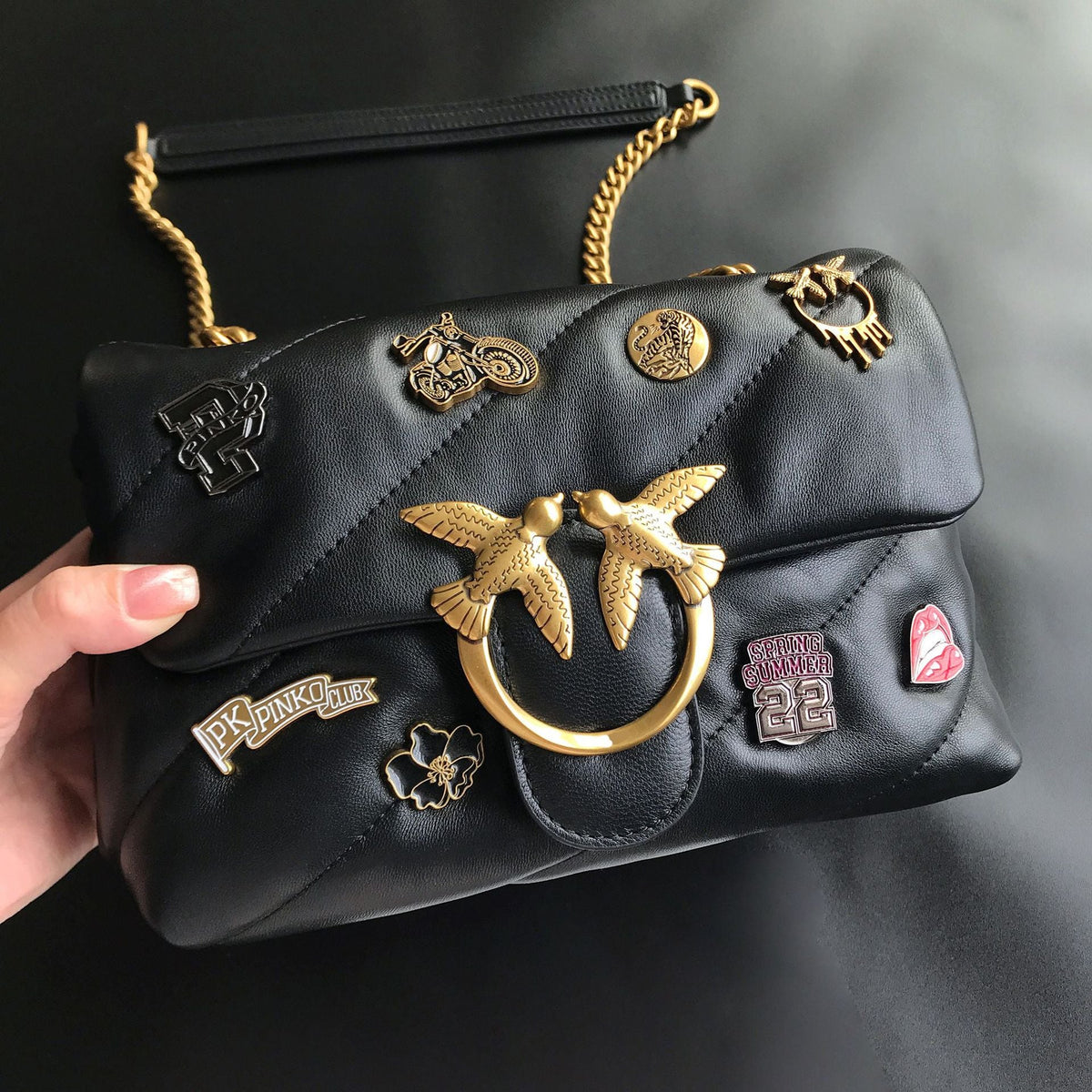 Women's High Quality Sheepskin Puff Pillow Chain Shoulder Bags