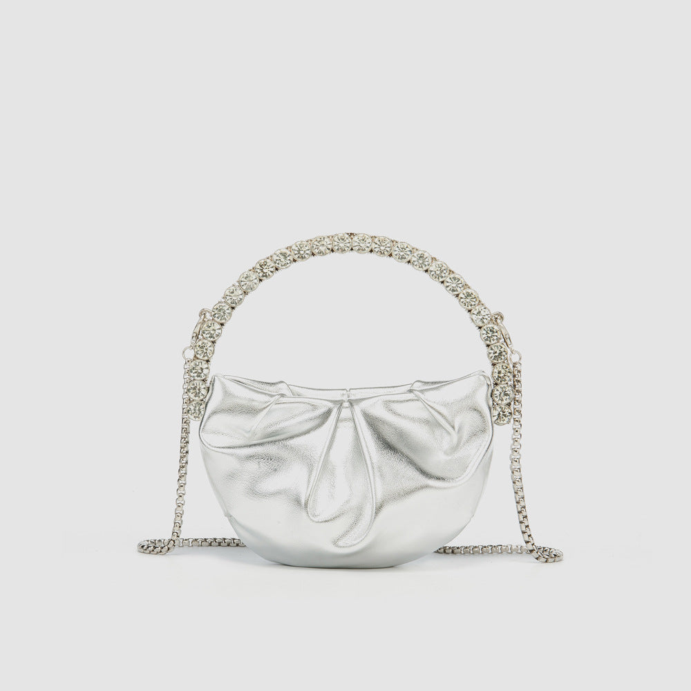 Women's Diamond Dinner Chain Round Mini For Evening Bags